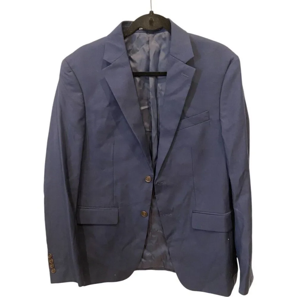 Zara Mens Suit Jacket EU 50 US 40 Blue Single Breasted Formal 8288/712 NWOT